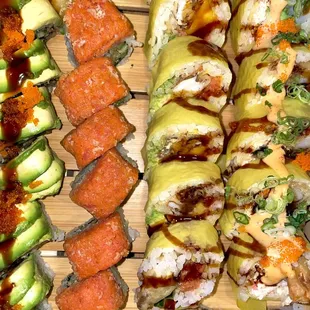 a variety of sushi