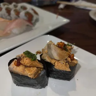 two pieces of sushi