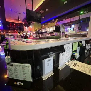 menus on the counter