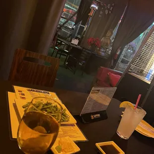 Outdoor seating area, beautifully decorated and spacious