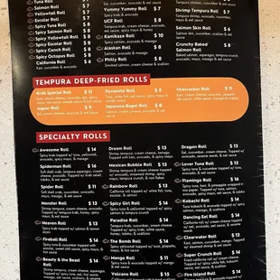 Updated Menu 2024