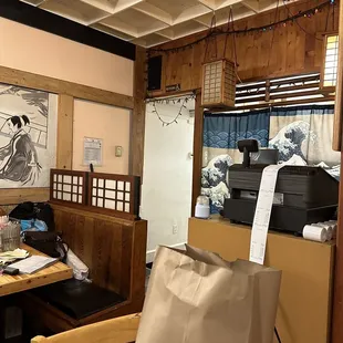the dining area