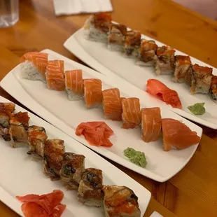 a variety of sushi