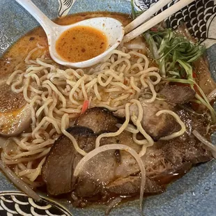 Spicy Tonkotsu Ramen w added egg