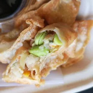 Veg Gyoza. Vegan unless you don't eat white sugar.