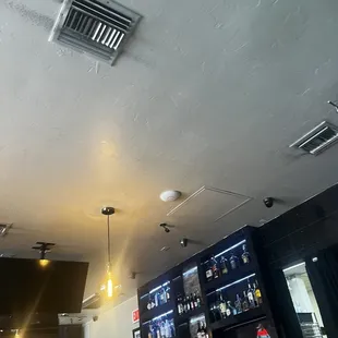 This picture is of the vents DIRECTLY ABOVE OUR FOOD!