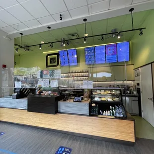 the interior of a coffee shop