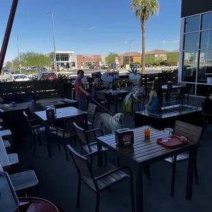 Dog friendly patio.
