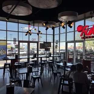 the inside of a restaurant