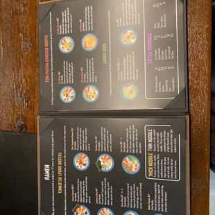 Food menu 1/2