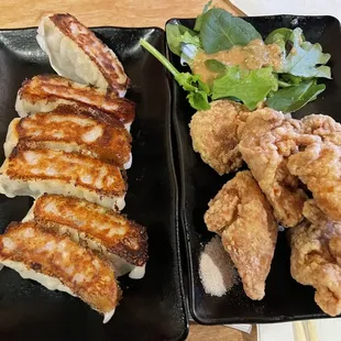 Gyoza and chicken karaage (4/5)