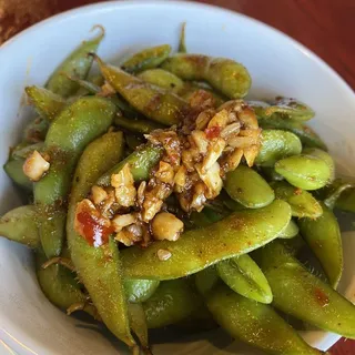Spicy Garlic Edamame