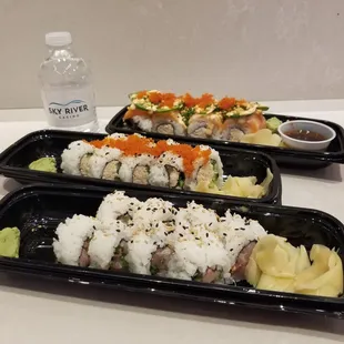 a variety of sushi