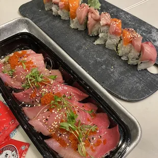 sushi, sashimi, food, sushi and sashimi