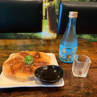 Pork gyoza with Junmai Ginjo Sake