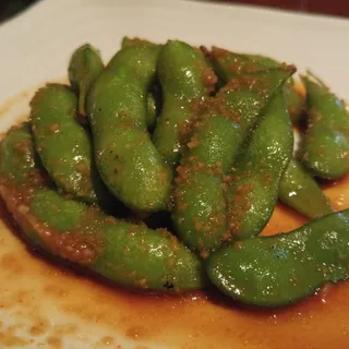Spicy Garlic Edamame