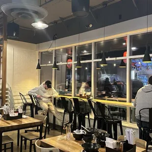 View from the front of the restaurant