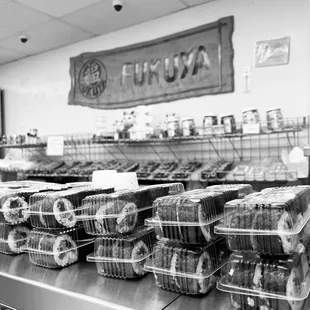 interior, sushi and sashimi