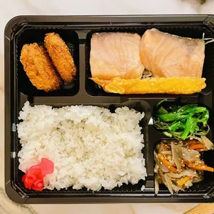 Enjoyed the salmon bento box very much