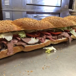 Fulciniti&apos;s six foot Roast Beef Sandwich