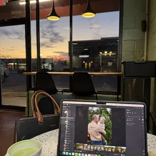 View of the sunset from my table