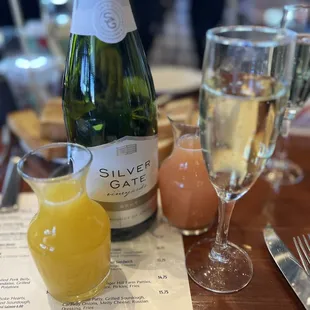 Mimosas ($25 for the bottle of champagne)