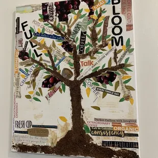 a picture of a coffee roasting tree