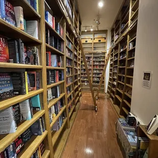 One of their many aisles of books