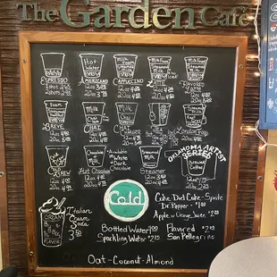 Drink menu