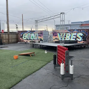 Outdoor stage.