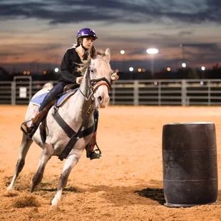 Full Circle Riding Academy barrel racing event at the Keller Arena.