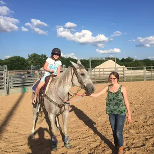 Riding with full circle at the Keller arena