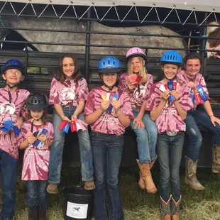 FCRA&apos;s Competition Team and Jr. Competition Team. Everyone picked up ribbons and we won High Point in all of the age groups we were in!