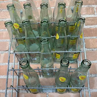 Bottles outside on patio