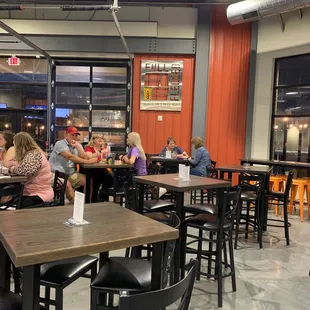 people sitting at tables