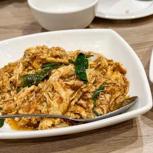Scrambled Eggs &amp; Basil w/ XO Sauce @lesminaddio