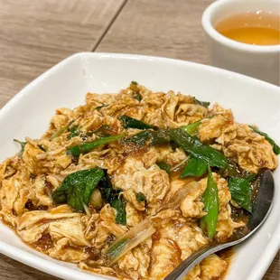 Scrambled Eggs &amp; Basil w/ XO Sauce @lesminaddio