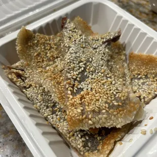 Red bean sesame pancake