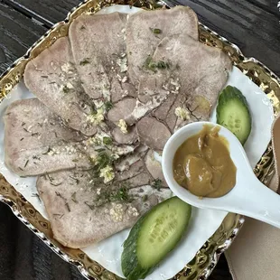 Beef tongue (served cold... fyi)