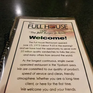 the full house welcome sign
