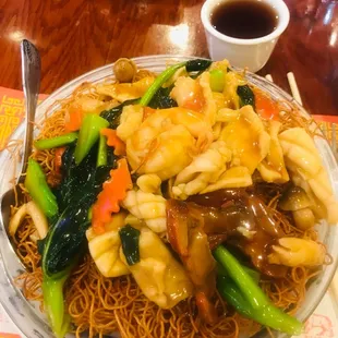 Crispy Pan Fried Noodles