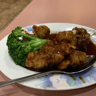 The first half was gone in seconds.  General Tso's Chicken Lunch Special