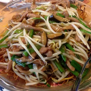 Shredded Pork Pan-Fried Noodle