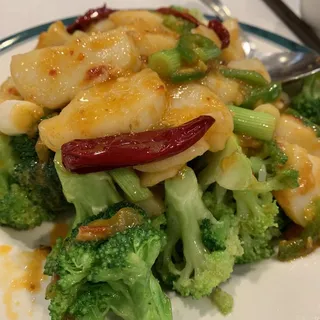 Scallops Szechuan Style