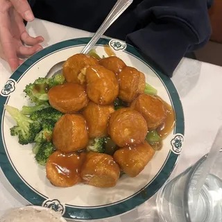 Egg Tofu with American Broccoli