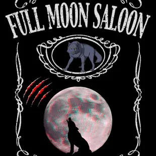 a wolf howling in front of a full moon