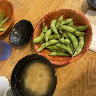 Side of Edamame, It's was surprisingly warm, Yum!