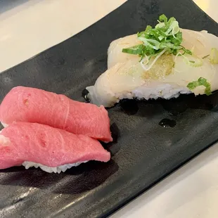 Toro and Halibut Sushi