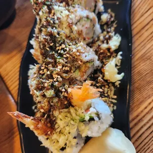 Crunch roll, part of combo special, we ordered with beef teriyaki. The crunch  is super crispy... so good!