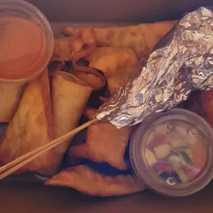 Appetizer plate with all the things.